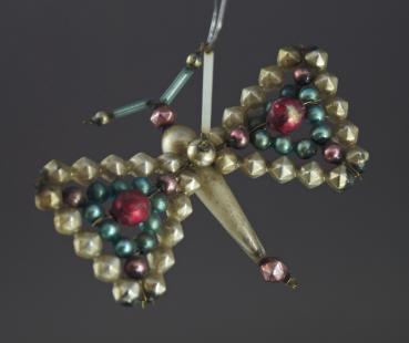 Beaded Glass Ornament, Gablonz, ca. 1920/1930 - Butterfly