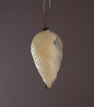 Glass Ornament filled with fluorescent Wax, Gablonz ca. 1920