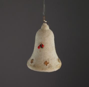 Spun Cotton Bell with angel die cut ca. 1920