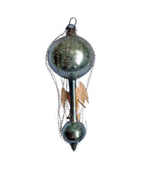 Wire wrapped Balloon with Angel scrap, ~ 1900