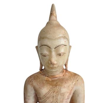 Buddha aus Alabaster, Burma 17. Jahrhundert