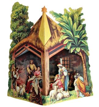 Cardboard Nativity Scene, first half 20th century
