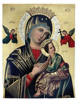 Maria mit Jesus Öl / LW, um 1900