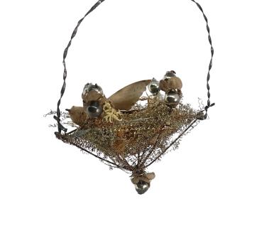 Sebnitzer Ornament, Vogel im Nest, um 1880/1900