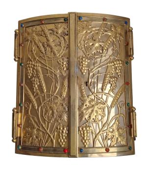 Tabernacle door / gold plated brass ~ 1880
