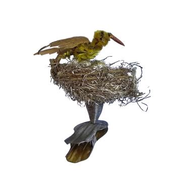 Sebnitz Ornament, Bird in the nest, ca. 1920