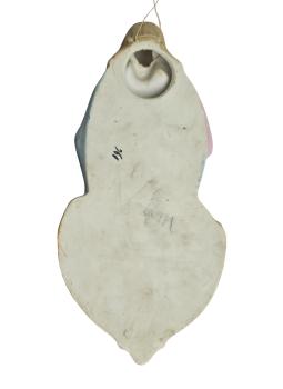 Holy water basin, bisque porcelain, ca.1900