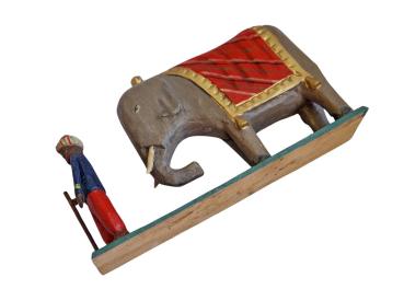 Elefant mit Treiber  (7 cm)