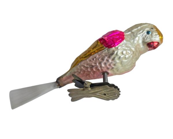 Song Bird / Parakeet on clip, ~ 1930