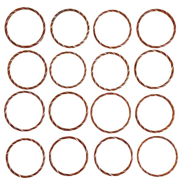 16 Glass rings, Gablonz, ~ 30s