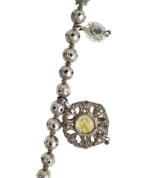 Rosary filigree, silver 13 lot, 18th century