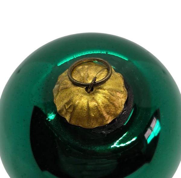 Green Biedermeier Kugel, France​ (6 cm)