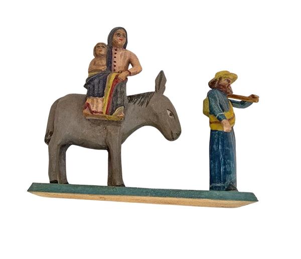 Grulicher Krippenfigur, Flucht nach Ägypten  (7 cm)