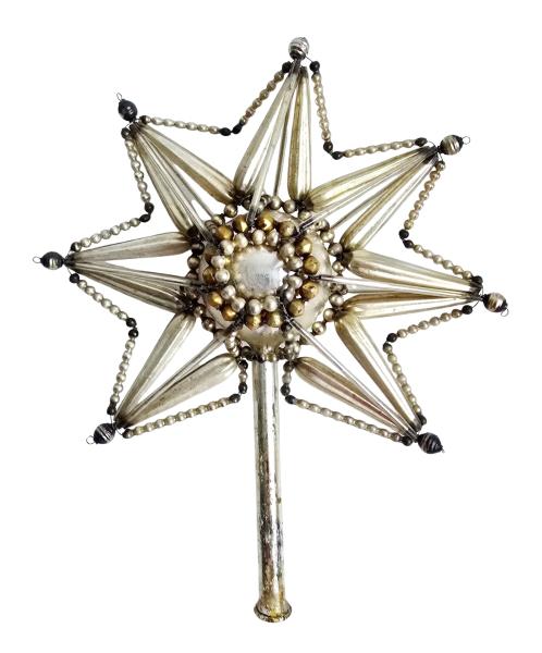 Antique beaded christmas tree topper, 20s