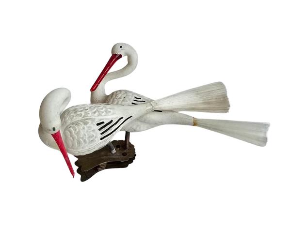 Pair of Storks on Clip, ~ 1930