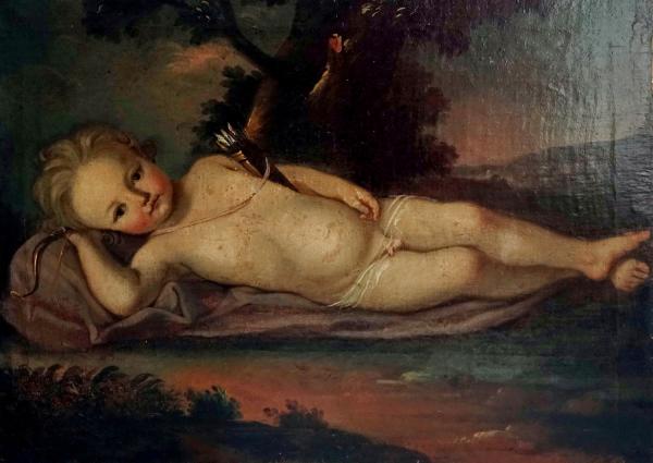 Schlafender Amor , 18. Jahrhundert