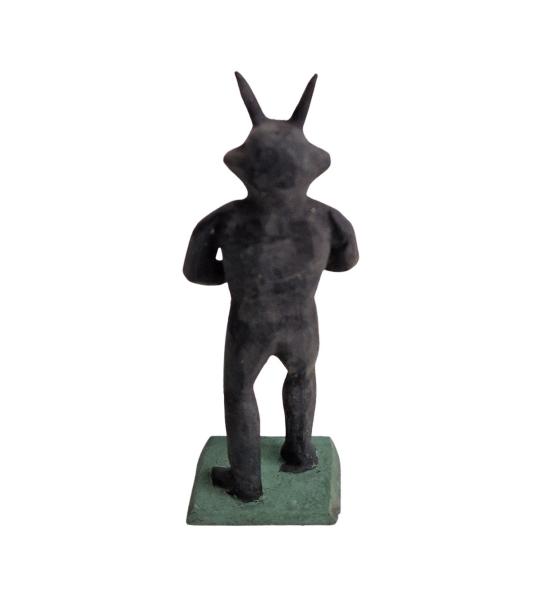 Teufel / Krampus mit Sack und Kind (7 cm)