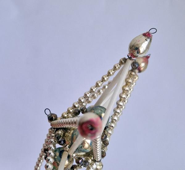 Antique beaded christmas tree topper - Star, ~ 1930