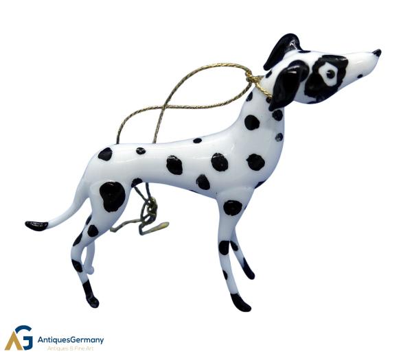 Dalmatian / Dog, milk glass