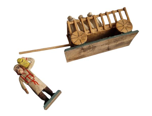 Nativity figure  " Miller with cart " (7 cm)