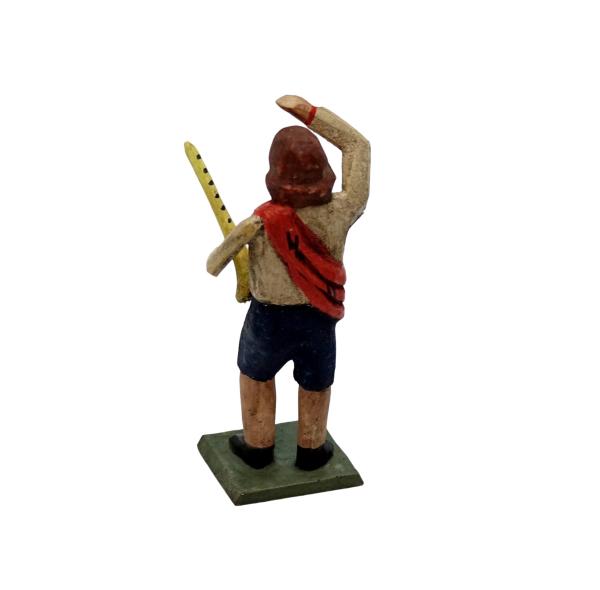 Grulich nativity figure " Shepherd with flute " (7 cm)