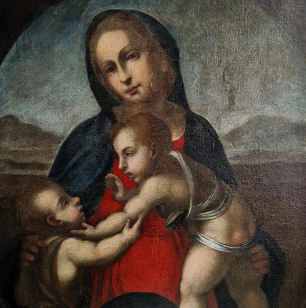 Mary with Jesus and John the Baptist, Italy 17th.