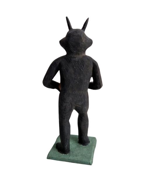 Grulicher Krippenfigur, Krampus / Teufel mit Kind (10 cm)