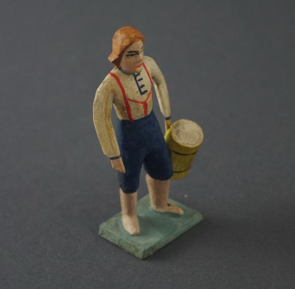 Grulich nativity figure - "Man with crock" (7 cm)