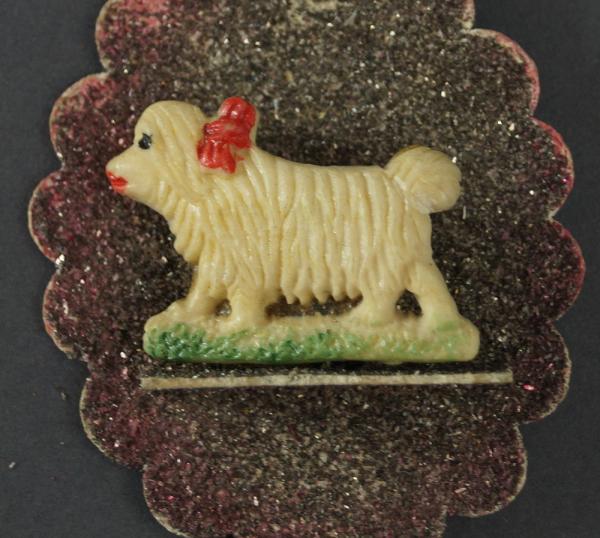 Cardboard ornament with Dog, ca. 1940