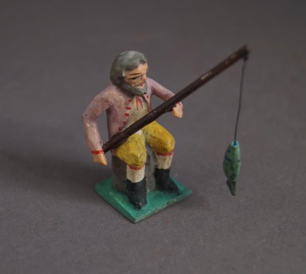 Grulicher Krippenfigur "Angler" (5 cm)