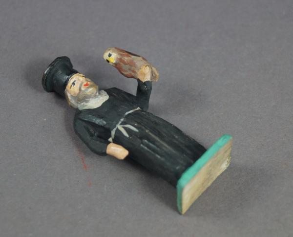 Grulich nativity figure " Priest with Owl " (5 cm)