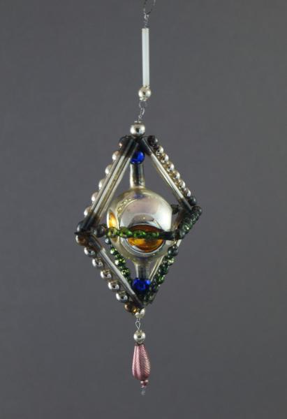 Beaded Glass Ornament, Gablonz ca. 1930