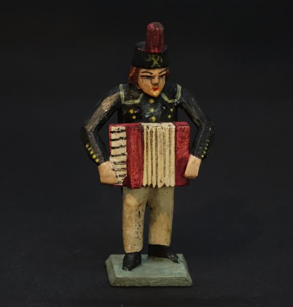 Grulich nativity figure " Mineworker / Musician with Accordion " (7 cm)