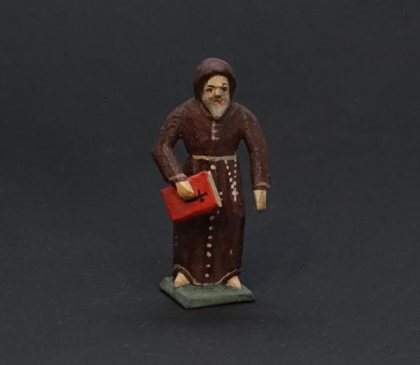 Grulich nativity figure " Monk with Book "  (5 cm)