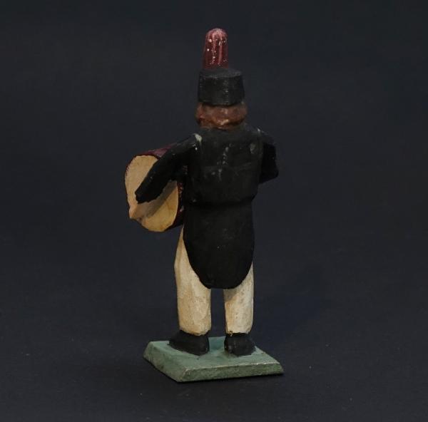 Grulicher Krippenfigur " Bergmann / Musikant mit Trommel " (7 cm)