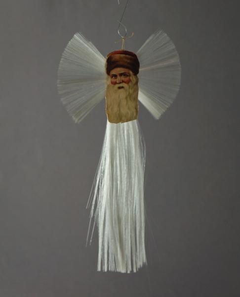 Ornament aus Glasseide mit Nikolaus Oblate, ~ 1920