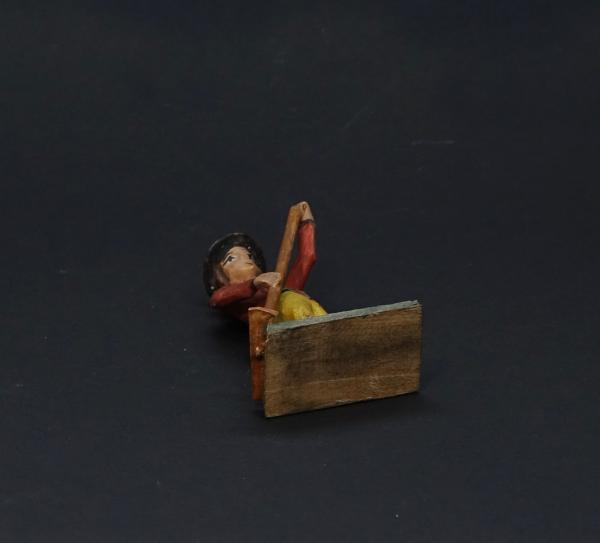 Grulich nativity figure - " Farmer with Rake " (7 cm)