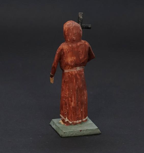 Grulicher Krippenfigur " Mönch mit Kreuz " (7 cm)