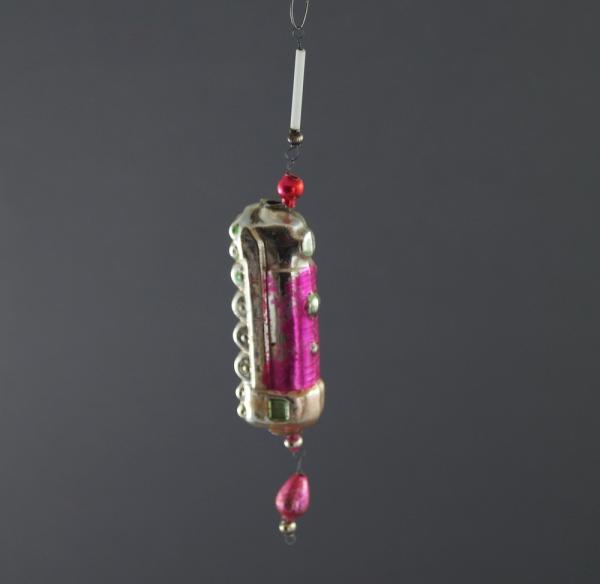 Beaded Glass Ornament, Train, Gablonz ca. 1930