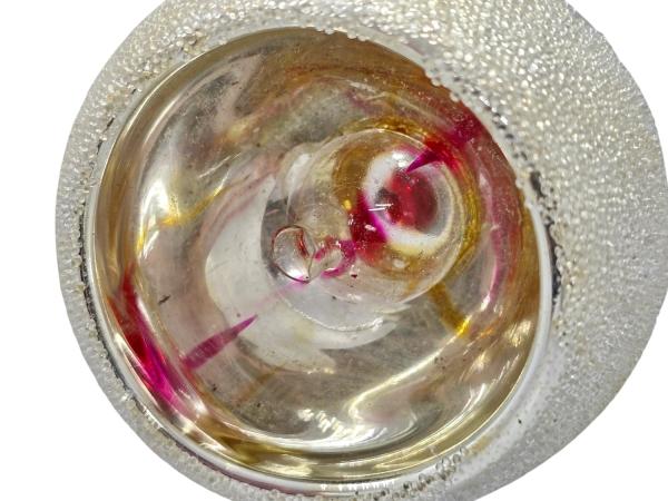 Indent glass ball with venetian dew