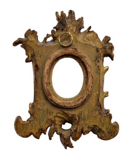 Frame for miniature, carved wood,  18/19th century