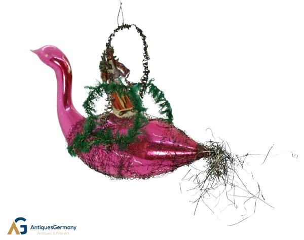 Wire wrapped swan, ca. 1890