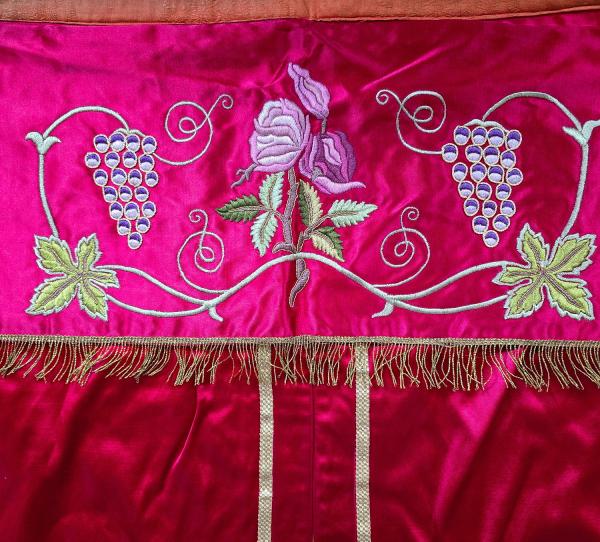 Antique red Tabernacle Curtain