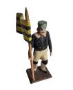 Grulicher Krippenfigur, Bergmann mit Fahne um 1900 (7cm)