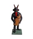 Grulich nativity figure, Devil / Krampus with child  (7 cm)