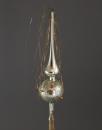 Antique wire wrapped mercury glass tree topper with tinsel, ~ 1930