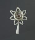 Indent Star Comet - Wire Wrapped Christmas Ornament Spun Glass Tail