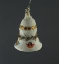 Spun Cotton Bell with angel die cuts ca. 1920
