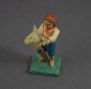 Grulich nativity figure - "Boy with Stick Horse" (7 cm)